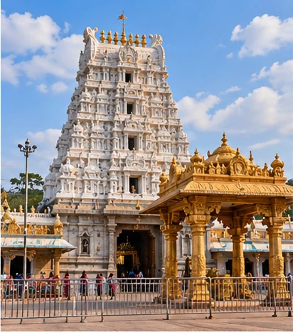 South Indian stone temple gopuram